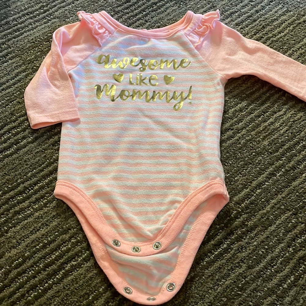 Awesome like mommy ruffled onesie